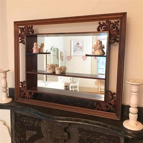 vintage mirror shadow box